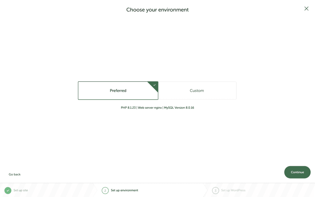 Environment settings